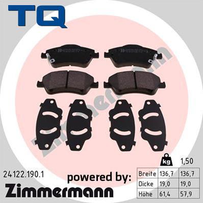TQ 244813 - Гальмівні колодки, дискові гальма autozip.com.ua