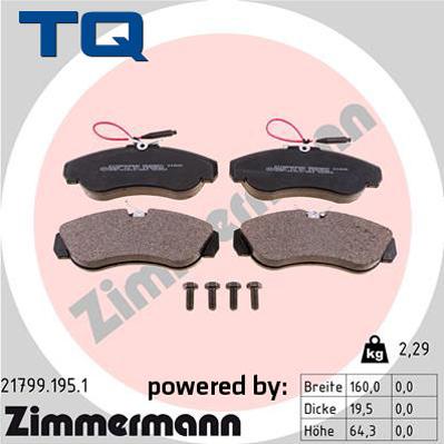 TQ 244880 - Гальмівні колодки, дискові гальма autozip.com.ua