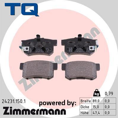 TQ 244881 - Гальмівні колодки, дискові гальма autozip.com.ua