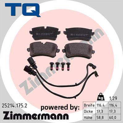 TQ TQ-BP0948 - Гальмівні колодки, дискові гальма autozip.com.ua