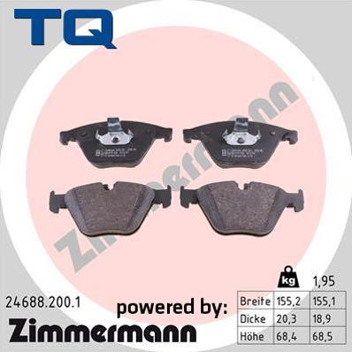 TQ 244874 - Гальмівні колодки, дискові гальма autozip.com.ua