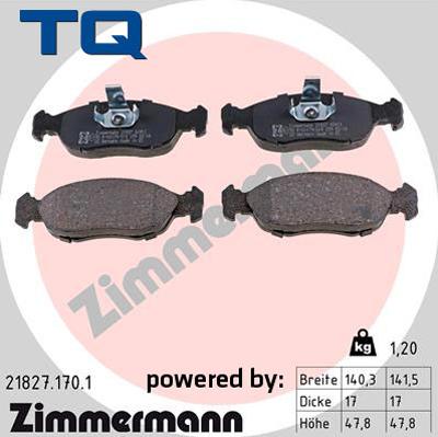 TQ 244876 - Гальмівні колодки, дискові гальма autozip.com.ua