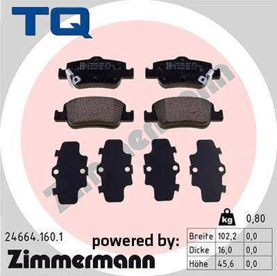 TQ 244754 - Гальмівні колодки, дискові гальма autozip.com.ua