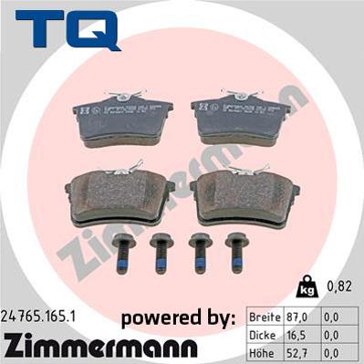 TQ 244758 - Гальмівні колодки, дискові гальма autozip.com.ua