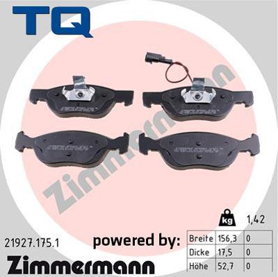 TQ TQ-BP0301 - Гальмівні колодки, дискові гальма autozip.com.ua