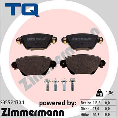 TQ TQ-BP0507 - Гальмівні колодки, дискові гальма autozip.com.ua