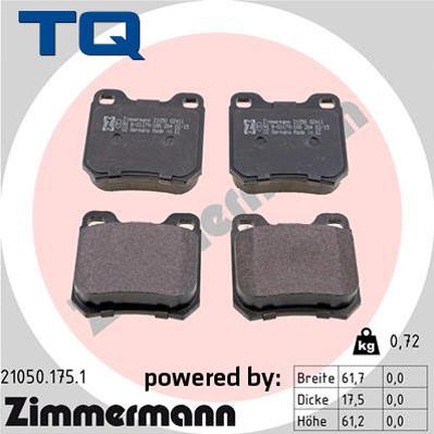 TQ 244770 - Гальмівні колодки, дискові гальма autozip.com.ua