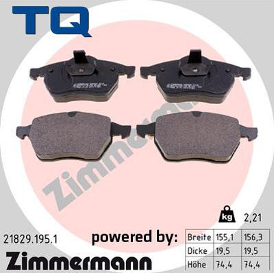TQ TQ-BP0276 - Гальмівні колодки, дискові гальма autozip.com.ua