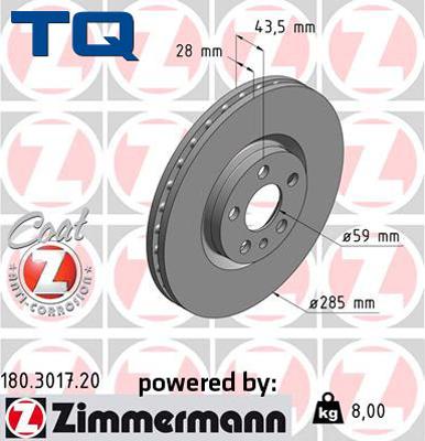 TQ TQ-BD0369 - Гальмівний диск autozip.com.ua
