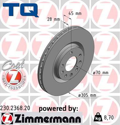 TQ TQ-BD0434 - Гальмівний диск autozip.com.ua