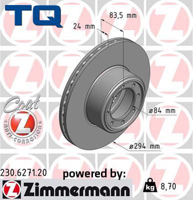 TQ TQ-BD0454 - Гальмівний диск autozip.com.ua