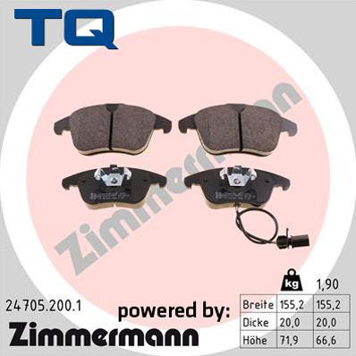 TQ TQ-BP0868 - Гальмівні колодки, дискові гальма autozip.com.ua