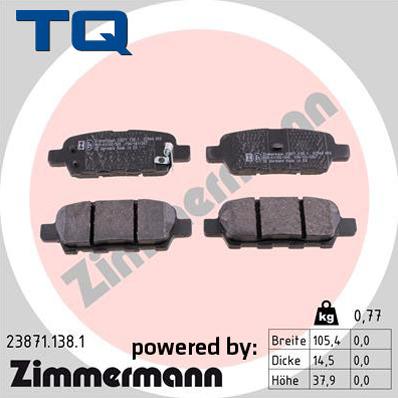 TQ TQ-BP0601 - Гальмівні колодки, дискові гальма autozip.com.ua
