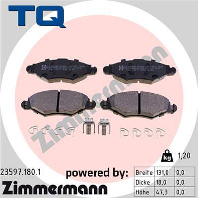 TQ 222691 - Гальмівні колодки, дискові гальма autozip.com.ua
