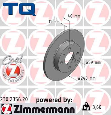 TQ 222655 - Гальмівний диск autozip.com.ua
