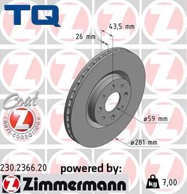 TQ TQ-BD0030 - Гальмівний диск autozip.com.ua