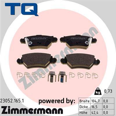 TQ TQ-BP0036 - Гальмівні колодки, дискові гальма autozip.com.ua