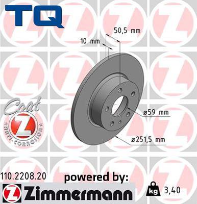 TQ TQ-BD0012 - Гальмівний диск autozip.com.ua
