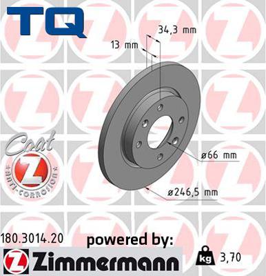 TQ 222617 - Гальмівний диск autozip.com.ua