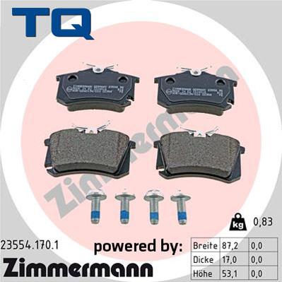 TQ 222689 - Гальмівні колодки, дискові гальма autozip.com.ua