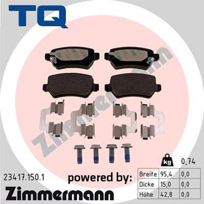 TQ TQ-BP0055 - Гальмівні колодки, дискові гальма autozip.com.ua