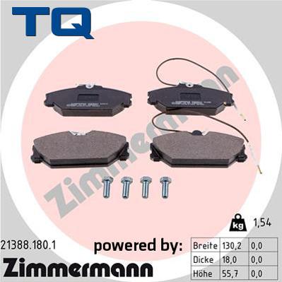 TQ 222635 - Гальмівні колодки, дискові гальма autozip.com.ua