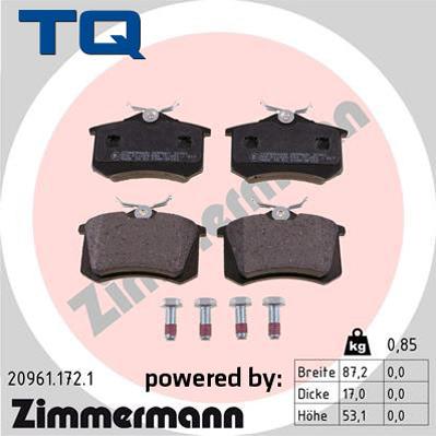 TQ 222631 - Гальмівні колодки, дискові гальма autozip.com.ua
