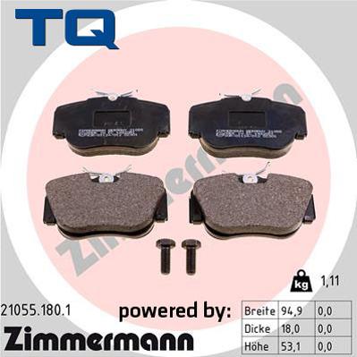 TQ 222633 - Гальмівні колодки, дискові гальма autozip.com.ua