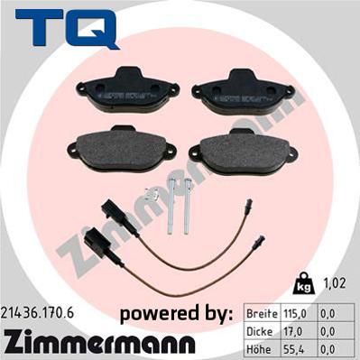 TQ TQ-BP0017 - Гальмівні колодки, дискові гальма autozip.com.ua