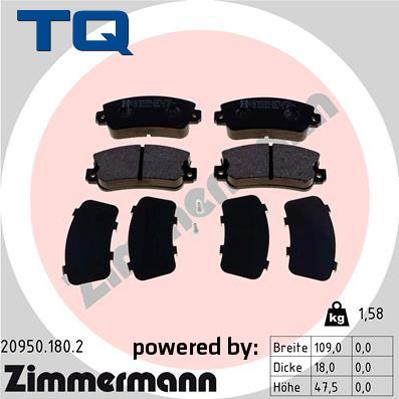 TQ 222628 - Гальмівні колодки, дискові гальма autozip.com.ua