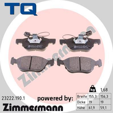 TQ 222679 - Гальмівні колодки, дискові гальма autozip.com.ua