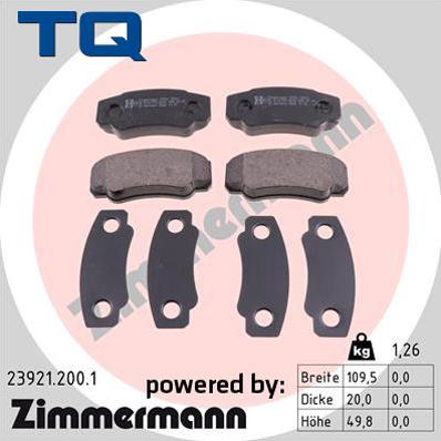 TQ TQ-BP0078 - Гальмівні колодки, дискові гальма autozip.com.ua