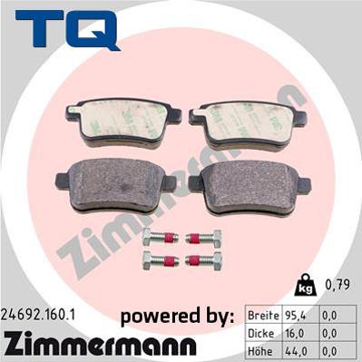 TQ TQ-BP0092 - Гальмівні колодки, дискові гальма autozip.com.ua