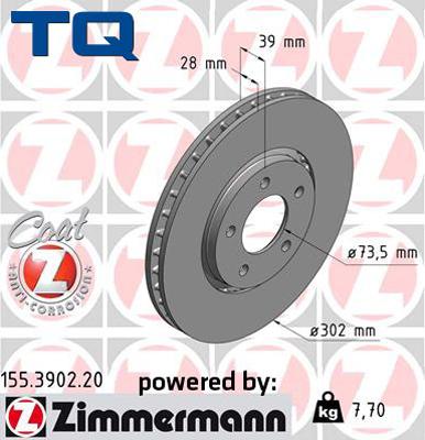 TQ TQ-BD0357 - Гальмівний диск autozip.com.ua