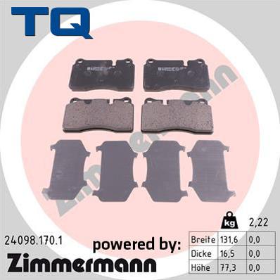 TQ TQ-BP0690 - Гальмівні колодки, дискові гальма autozip.com.ua