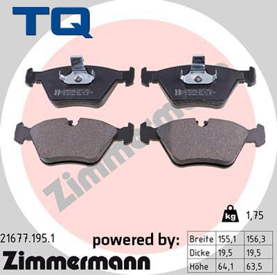 TQ TQ-BP0251 - Гальмівні колодки, дискові гальма autozip.com.ua
