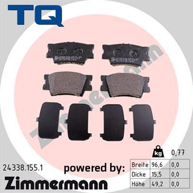 TQ TQ-BP0756 - Гальмівні колодки, дискові гальма autozip.com.ua