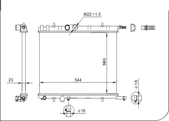 TQ TQ-YMLR252 - Радіатор, охолодження двигуна autozip.com.ua