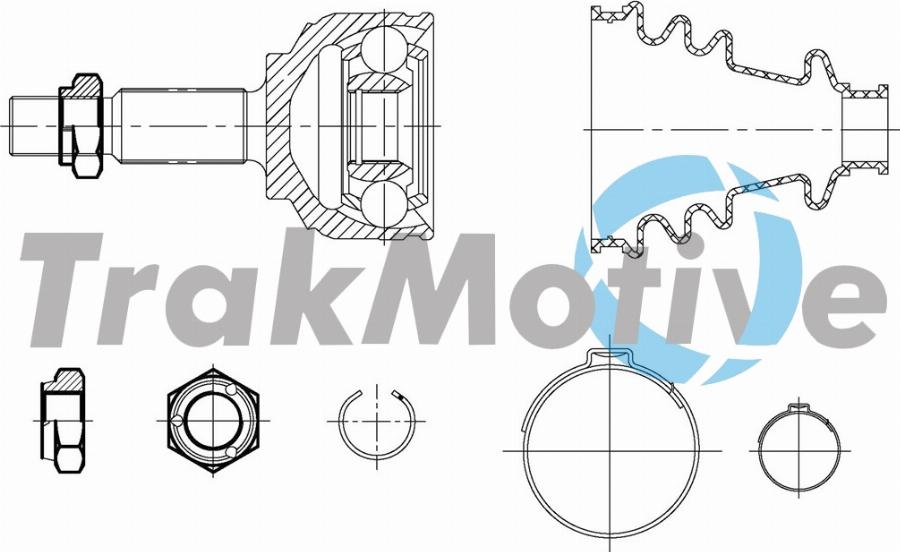 TrakMotive 40-0939 - Шарнір, ШРУС, приводний вал autozip.com.ua