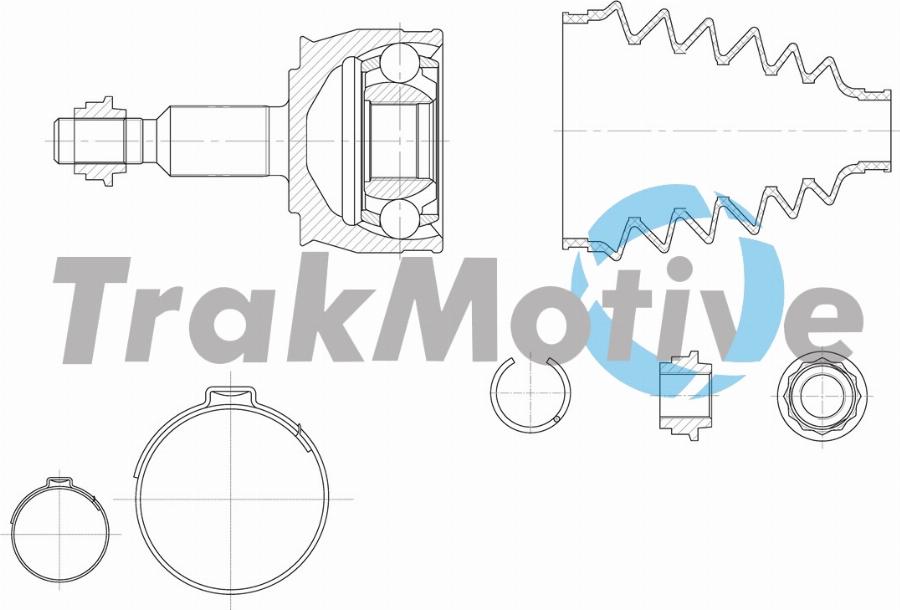 TrakMotive 40-0974 - Шарнір, ШРУС, приводний вал autozip.com.ua