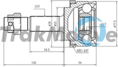 TrakMotive 40-0817 - Шарнір, ШРУС, приводний вал autozip.com.ua