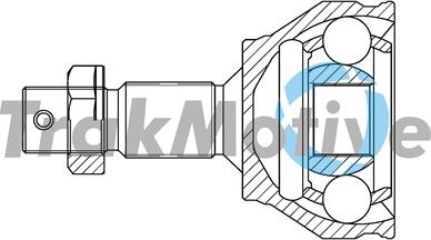 TrakMotive 40-0796 - Шарнірний комплект, ШРУС, приводний вал autozip.com.ua