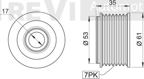 Trevi Automotive AP1054 - Ремінний шків, генератор autozip.com.ua