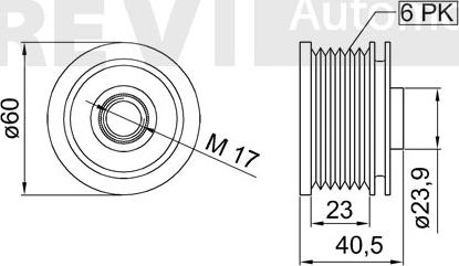 Trevi Automotive AP1199 - Ремінний шків, генератор autozip.com.ua