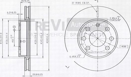 Trevi Automotive BD1145 - Гальмівний диск autozip.com.ua