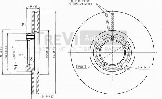 Trevi Automotive BD1112 - Гальмівний диск autozip.com.ua