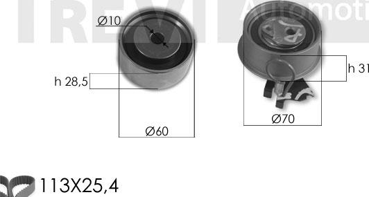 Trevi Automotive KD1456 - Комплект ременя ГРМ autozip.com.ua