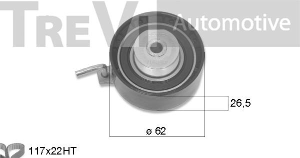 Trevi Automotive KD1476 - Комплект ременя ГРМ autozip.com.ua