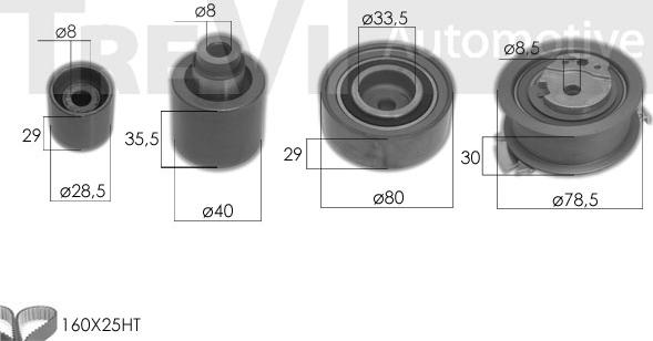 Trevi Automotive KD1533HP - Водяний насос + комплект зубчатого ременя autozip.com.ua