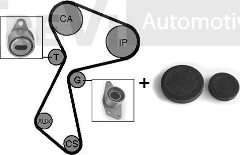 Trevi Automotive KD1014 - Комплект ременя ГРМ autozip.com.ua